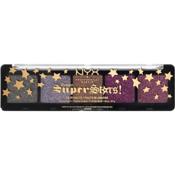 NYX Professional Makeup Gimme SuperStars! Shadow Palette paletă cu farduri de ochi culoare 02 - Kiss My Stars 5x0,9 g