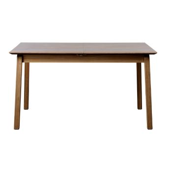 Masă de dining maro extensibilă cu blat cu aspect de lemn de stejar 95x200 cm Bari – Unique Furniture