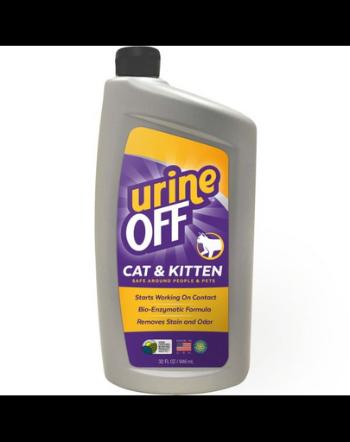 URINE OFF Solutie impotriva petelor si mirosurilor pentru pisoi si pisici 946 ml