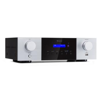 Auna AMP-4000 DAB, amplificator stereo Hifi, radio DAB+, USB, telecomandă, afișaj LED