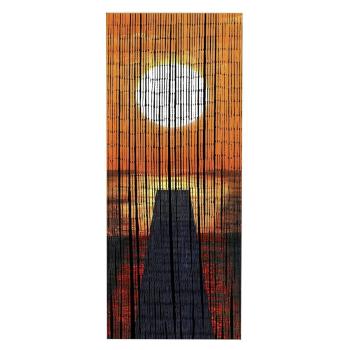 Perdea de ușă din bambus portocalie 200x90 cm Sunset - Maximex