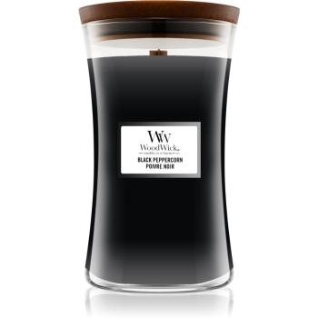 Woodwick Black Peppercorn lumânare parfumată  cu fitil din lemn 609.5 g