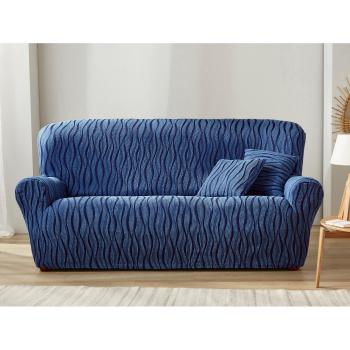Husa jacquard pentru canapea si fotoliu - albastră - Mărimea canapea 3 pers.