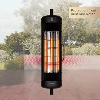 Blumfeldt Heat Guru Turbo, încălzitor radiant, 2000 W, IP54, utilizare în exterior, montare pe umbrelă