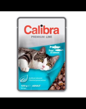 CALIBRA Cat Premium Line Adult Trout&amp;Salmon 100 g cu pastrav si somon pentru pisici adulte