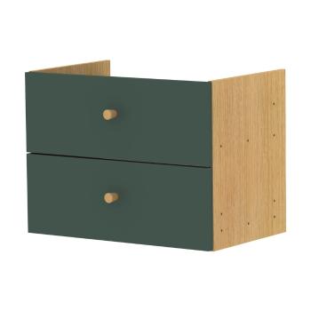 Modul cu sertare pentru sistem de rafturi modulare verde 43x33 cm Z Cube - Tenzo