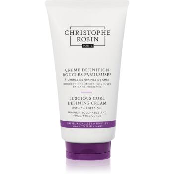 Christophe Robin Luscious Curl Defining Cream with Chia Seed Oil crema de netezire pentru par ondulat si cret 150 ml