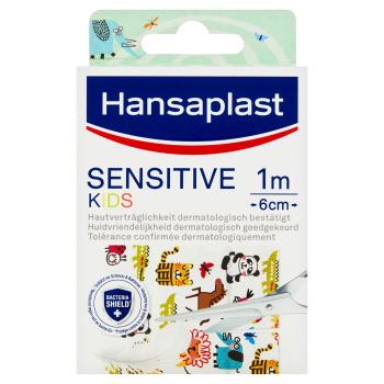 Hansaplast Sensitive Kids Plasturi pentru copii pentru piele sensibilă cu diverse motive animale 1 m x 6 cm