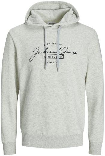 Jack&Jones Hanorac pentru bărbați JJFERRIS Standard Fit 12256838 White Melange XL