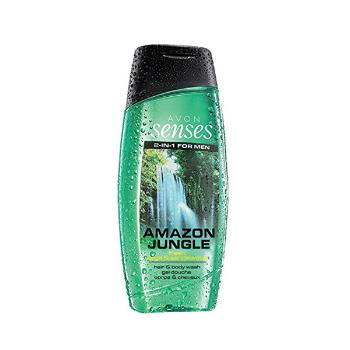 Avon Gel de duș fortifiant pentru păr și corp pentru bărbați (Senses Amazon Jungle) 500 ml
