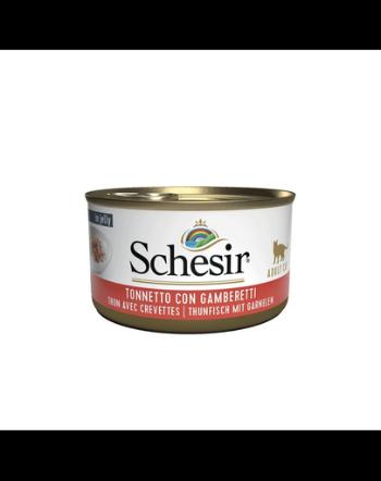 SCHESIR Ton cu shrimp în aspic 85 g