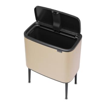 Coș de gunoi auriu cu senzori de atingere din oțel 36 l Bo Touch Bin – Brabantia