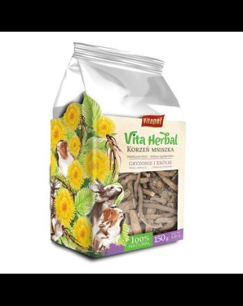 VITAPOL Vita Herbal, Hrana supliment pentru rozătoare și iepuri pe bază de plante, Rădăcină de păpădie,150 g