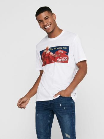 ONLY & SONS Coca Cola Tricou Alb