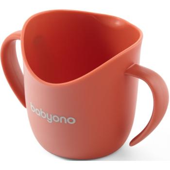 BabyOno Be Active Flow Ergonomic Training Cup ceasca cu mânere Coral 120 ml