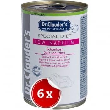Pachet 6 Conserve Dr. Clauder's Diet Dog Low Natrium, 400 g