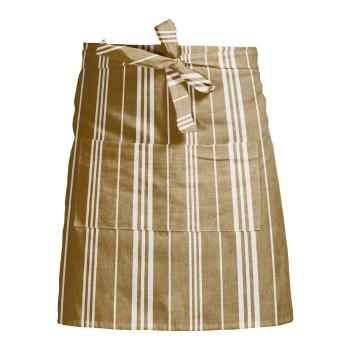 Șorț de bucătărie Linen Couture Delantal White Stripes, galben