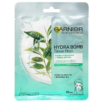 Garnier Mască extra hidratantă de curățare pentru față cu ceai verde Moisture + Freshness (Tissue Super Hydrating & Purifying mask) 28 g