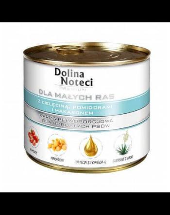 DOLINA NOTECI Premium cu vită, roșii și paste, pentru câini de talie mică 185g