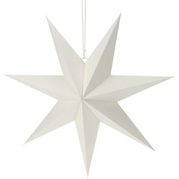 Decorațiune de hârtie de Crăciun White star, 60 x 60 x 1,5 cm