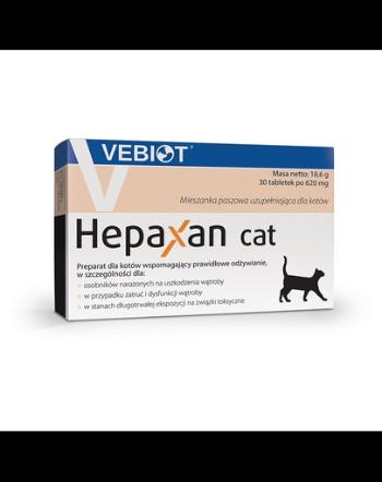 VEBIOT Hepaxan cat 30 tab. supliment suport hepatic pentru pisici