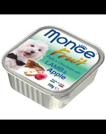 MONGE Fruit Dog pate pentru câini, cu miel și măr 100g