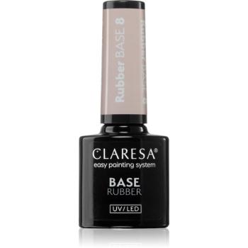 Claresa UV/LED Base Rubber baza gel pentru unghii culoare 8 5 g