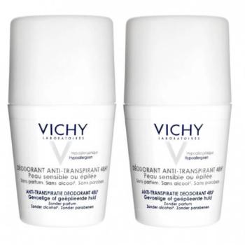 Vichy Set de deodorante sub formă de roll-on pentru piele sensibilă și iritată 2 x 50 ml