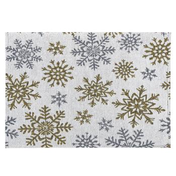 Față de masă Snowflakes albă, 33 x 48 cm