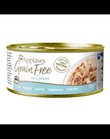APPLAWS Cat Tin Grain Free - Hrană umedă pentru pisici - ton în sos - 70g