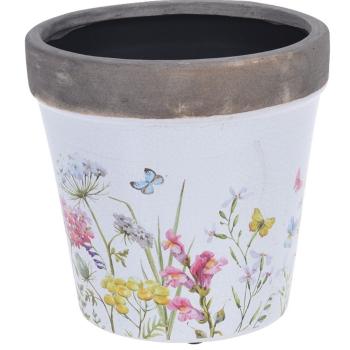 Ghiveci ceramic pentru flori Spring Flowers, 16 x 15,8 cm