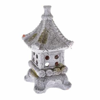 Suport de lumânare din ceramică Pagoda, 11 x 20 x 10,5 cm