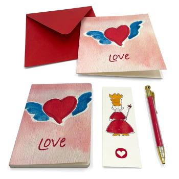 Set pentru scris felicitări Heart and Prince – Kartos