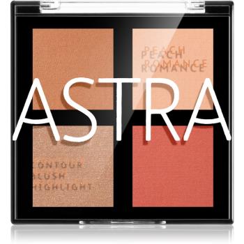 Astra Make-up Romance Palette Patela pentru conturul fetei facial culoare 01 Peach Romance 8 g