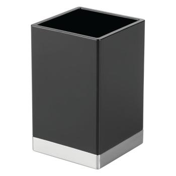 Cutie depozitare iDesign Clarity, 6 x 6 cm, negru