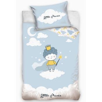 Lenjerie de pat pentru copii BedTexLittle Prince albastru, 100 x 135 cm, 40 x 60 cm