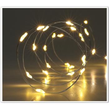 Sârmă luminoasă Silver lights 80 LED, albă caldă, 395 cm