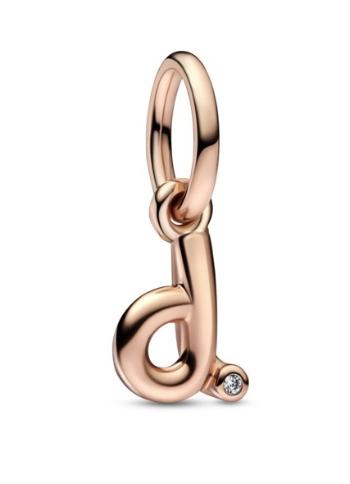 Pandora Pandantiv din bronz litera D cu zircon 782534C01