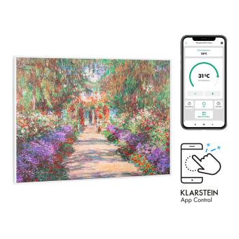 Klarstein Wonderwall Air Art Smart, încălzitor cu infraroșu, 80 x 60 cm, 500 W, aplicație, poteca din grădină