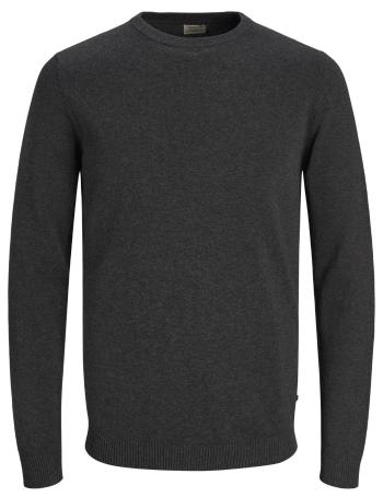 Jack&Jones Pulover pentru bărbați JJEBASIC KNIT CREW NECK NOOS Dark Grey Melange S