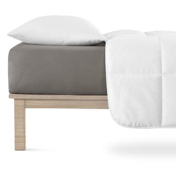 Cearceaf gri închis din jerseu cu elastic 90x200 cm Boxspring – Andrea Simone