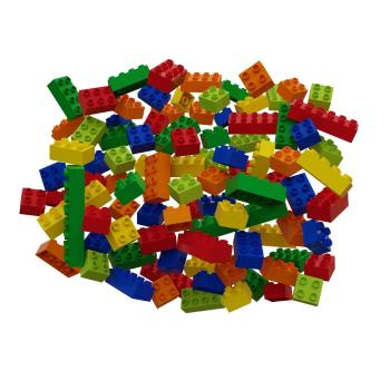 Set cuburi de construit Hubelino Rainbow, 120 piese