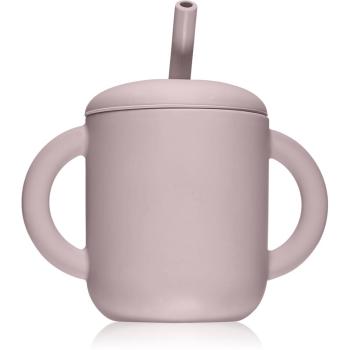 Mushie Training Cup with Straw ceasca cu pai Soft-lilac 175 ml