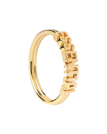 PDPAOLA Inel elegant placat cu aur ESSENTIAL Gold AN01-608 50 mm