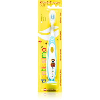 Dentissimo Toothbrushes Kids periuță de dinți pentru copii, cu suport fin culoare Blue 1 buc