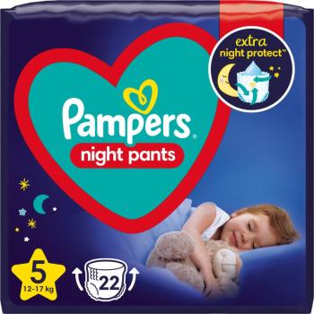 Pampers Night Pants Size 5 scutece tip chiloțel pentru noapte 12-17 kg 22 buc