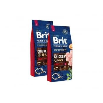 Pachet 2 x Brit Premium by Nature Adult L, 15 kg