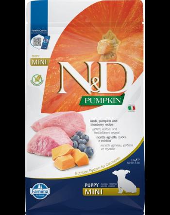 FARMINA N&amp;D GF Pumpkin Puppy Mini 2.5 kg Hrana uscata pentru catei, cu miel si afine