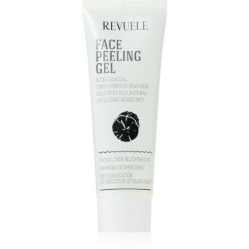 Revuele Face Peeling Gel Charcoal exfoliant de curățare cu cărbune activ 80 ml