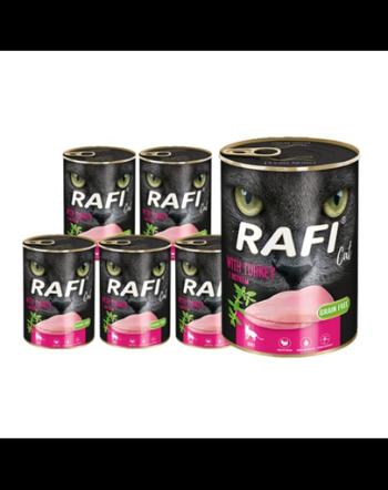 DOLINA NOTECI RAFI Cat adult Conserve pentru pisici, cu curcan 12x400 g